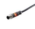 Kabelsatz, M12-Stecker - Offene Enden, 5 Leiter, 1m, IP68, Schwarz